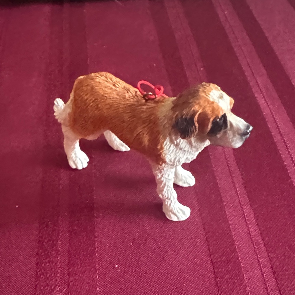 Set of Ceramic Dog Figurines - 3 Ornaments, 1 Statue - Picture 3 of 6